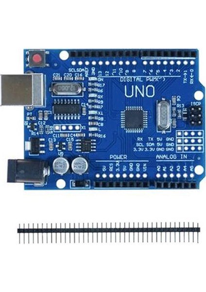 Arduino Uno R3 Klon ATMEGA328P Smd CH340 Açık Kaynak Kodlu Yazılım Geliştirme Kartı