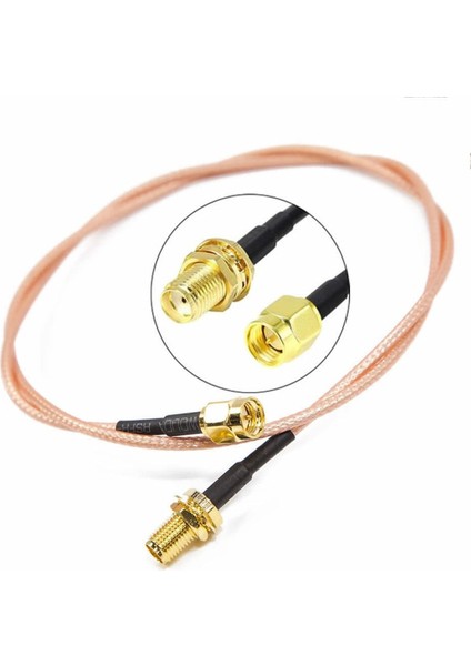 RG316 100CM Erkek Dişi Sma Kablo 1 Metre Rf Uzatma Kablosu 50 Ohm 0-6ghz Koeksiyel Wifi Gsm Gprs