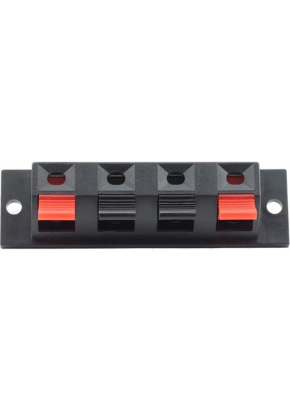 4lü Hoparlör Terminal Soketi Panel Montaj Tip Yaylı Speaker Ses Kablo Bağlantı Birleştirme Konnektör