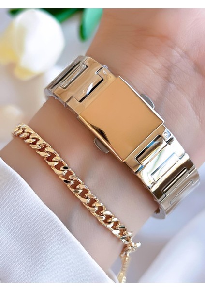 Çelik Kordon Kararma Renk Atma Yapmaz 3 Atm Suya Dayanıklı Kadın Kol Saati BTJ.1.2288.02 modelleri