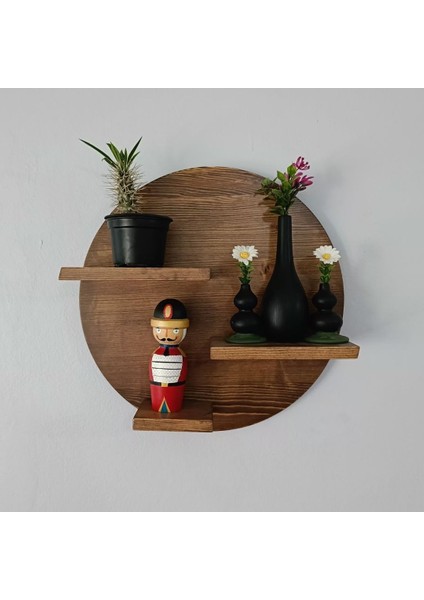 Ladin Ahşap Dekoratif Duvar Rafı
