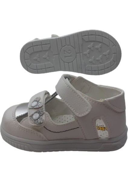 Kız Bebek Beyaz-Gümüş Ilk Adım Ortopedik Taban Günlük Ayakkabı ARZN98-12 fiyatları