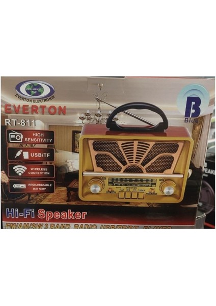 Bluetooth-Usb-Sd-Fm Nostaljik Radyo RT-811