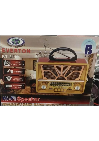 Bluetooth-Usb-Sd-Fm Nostaljik Radyo RT-811