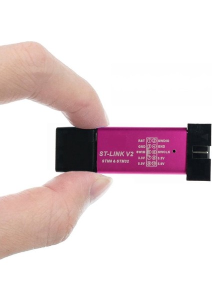 St-Lınk V2 Mini -- Stlınk V2 Klon -- Metal Kutu -- STM32 Arm Jtag Programlayıcı - St Link V2