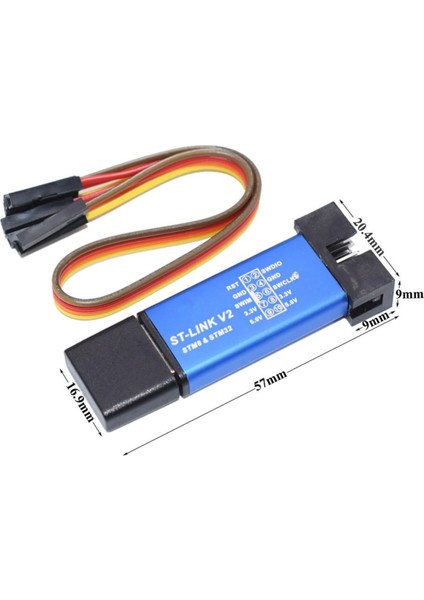 St-Lınk V2 Mini -- Stlınk V2 Klon -- Metal Kutu -- STM32 Arm Jtag Programlayıcı - St Link V2