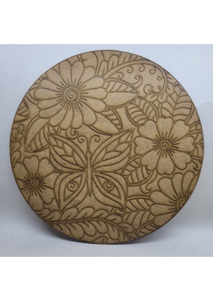 Boyama Seti "kelebek&çiçek 23CM Çap"