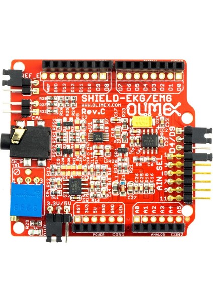 Ekg-Emg Arduino Shield Açık Kaynak Kod Ekg Ecg Emg Nabız Kalp Elektrokardiyografi