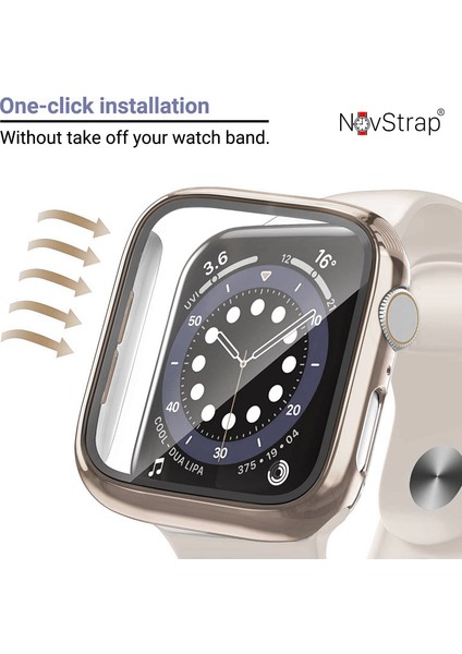 Apple Watch Seri 7 8 9 41MM ile Uyumlu Ekran Kasa Koruyucu Kapak Kılıf 360 Tam Koruma fırsatları