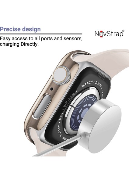 Apple Watch Seri 7 8 9 41MM ile Uyumlu Ekran Kasa Koruyucu Kapak Kılıf 360 Tam Koruma indirimleri