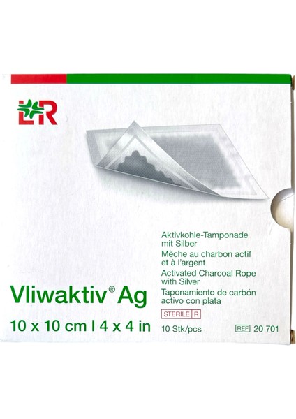 Vlıwaktıv Ag Aktif Kömür Ve Gümüş Içerikli Yara Örtüsü 10 X 10 Cm (1 Adet)