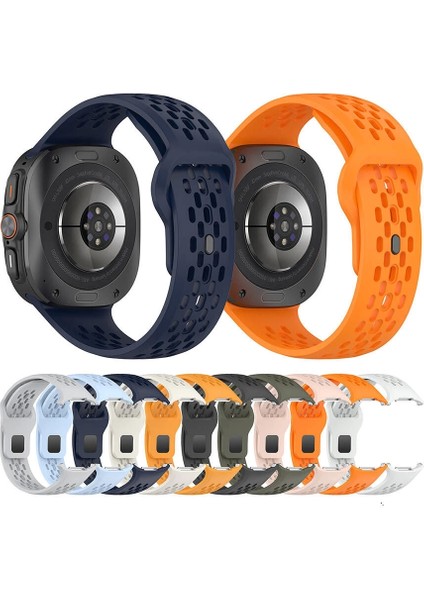 Galaxy Watch Ultra 47MM Redclick KRD-119 Delikli Tasarım Silikon Kordon modelleri