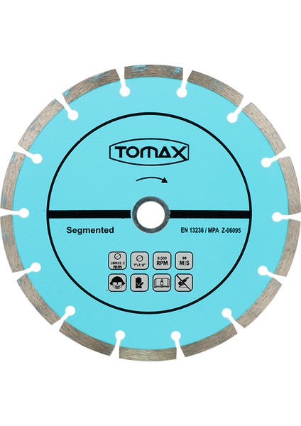 Segmentli Elmas Beton Kesici Disk - 180 x 2,2 x 22