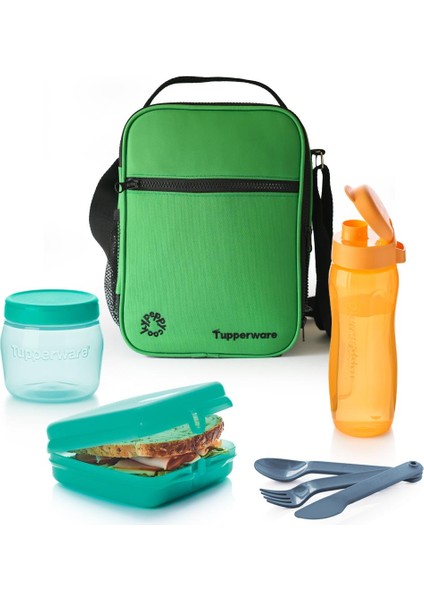 Tupperware x Peppycooky Beslenme Çantası Yeşil Set-3