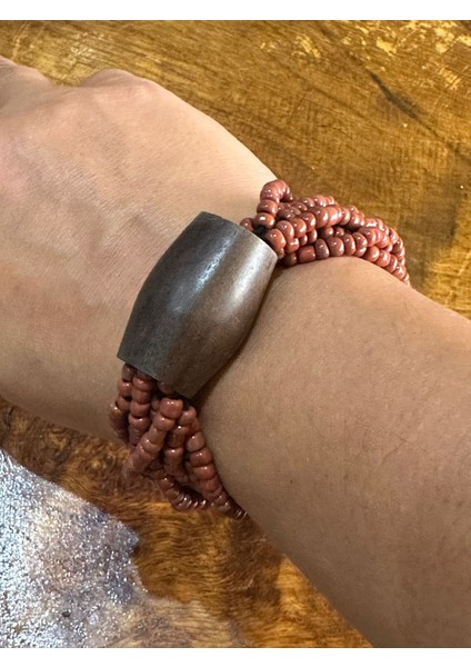 Kahverengi Ahşap Bambu Boncuklu Çoklu Kadın Bileklik fırsatları