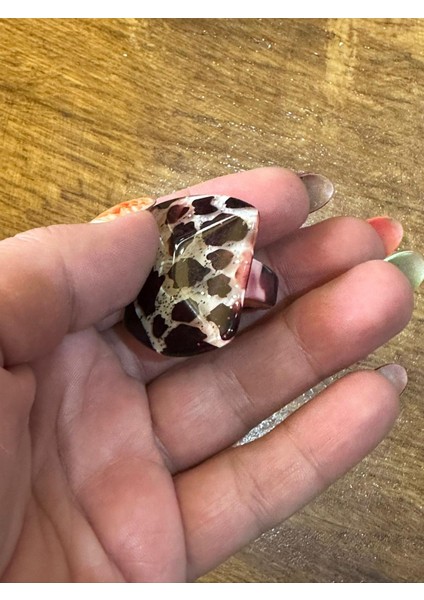 Leopar Kare Kemik Kadın Yüzük Çap 6 cm