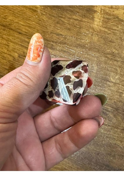 Leopar Kare Kemik Kadın Yüzük Çap 6 cm