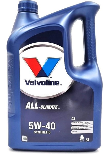 Valvolıne All Clımate 5W-40 5 Lt ( Üretim Yılı 2024 )