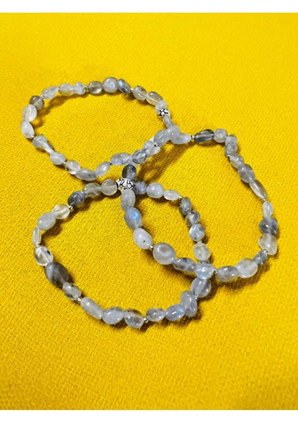 Sertifikalı Labradorit Doğal Taş Şekilsiz Tımbıl Bileklik Aaa Kalite Sürpriz Hediyeli modelleri