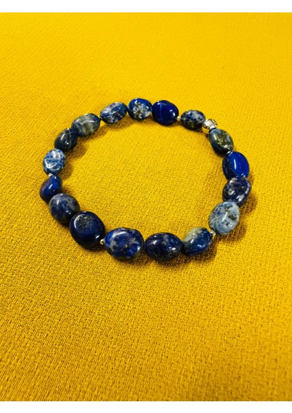Sertifikalı Lapis Lazuli Doğal Taş Şekilsiz Tımbıl Bileklik Aaa Kalite Sürpriz Hediyeli modelleri