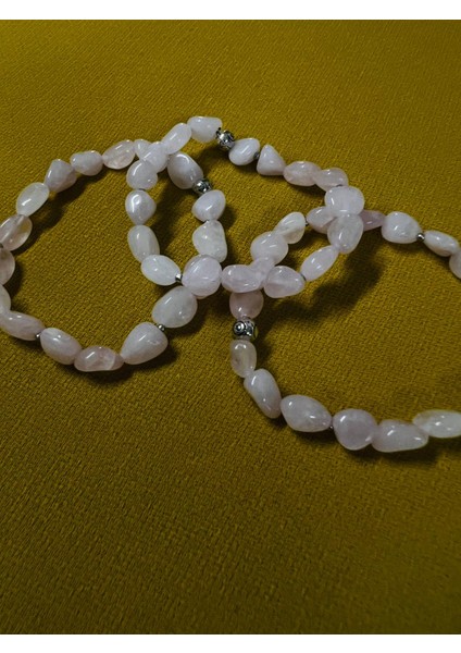 Sertifikalı Pembe Kuvars Doğal Taş Şekilsiz Tımbıl Bileklik Aaa Kalite Sürpriz Hediyeli fiyatları