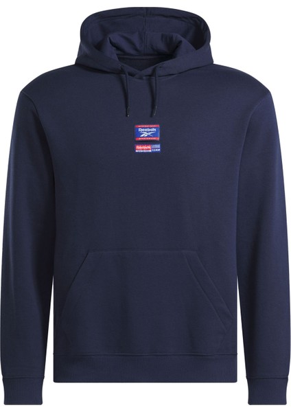 Rı Badge Hoodıe Lacivert Erkek Sweatshirt