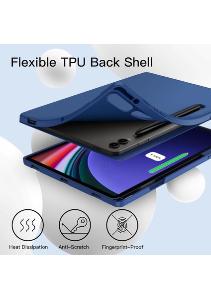 Galaxy Tab S9 Plus X810-X816B-X818 Kalemlikli Uyku Modlu Stromix Standlı Kapaklı Kılıf modelleri