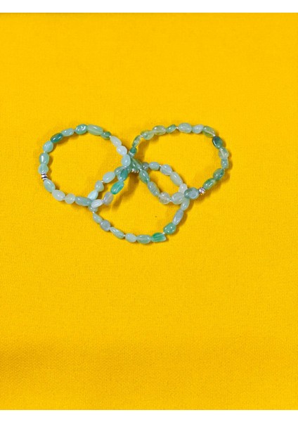 Sertifikalı Aventurin Doğal Taş Şekilsiz Tımbıl Bileklik Aaa Kalite Sürpriz Hediyeli