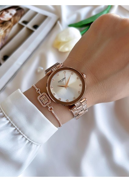 Çelik Kordon Kararma Renk Atma Yapmaz 3 Atm Suya Dayanıklı Kadın Kol Saati BTJ.1.2171.04 fiyatları