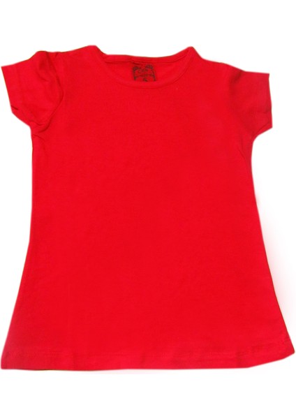 ticaret Çocuk Kırmızı Body Unisex Pamuklu Kırmızı Badi 8-9 Yaş