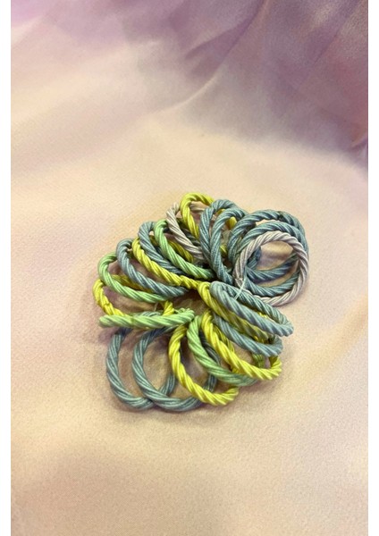 Karışık Renk Lastik Toka Set (Küçük Boy)