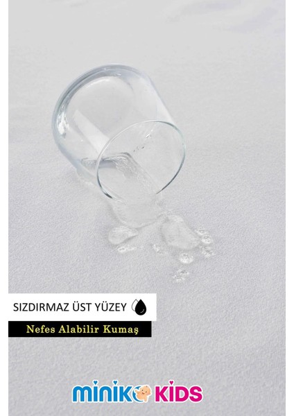 70 x 130 cm %100 Pamuk Sıvı Geçirmez Bebek Çocuk Anaokulu Yatak Koruyucu Alez