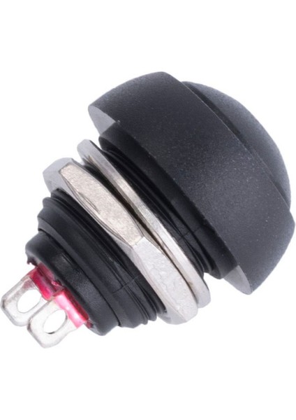 12MM PBS-33B 2 Pin Push Buton Siyah On Off 1A 250V Mini Yuvarlak Su Geçirmez Anahtar Momentary