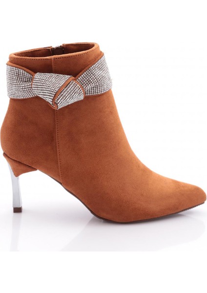 K100-22K Kadin Silver Taşli Topuklu Bot