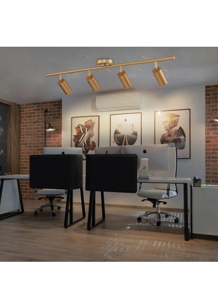 Hareketli Başlık 4xgu10 Led Eskitme Spot Ampül Dahildir.