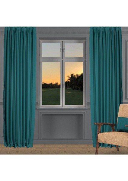 Petrol Ada Fon Perde Normal Pile 1'e 2,5 Pile fiyatları