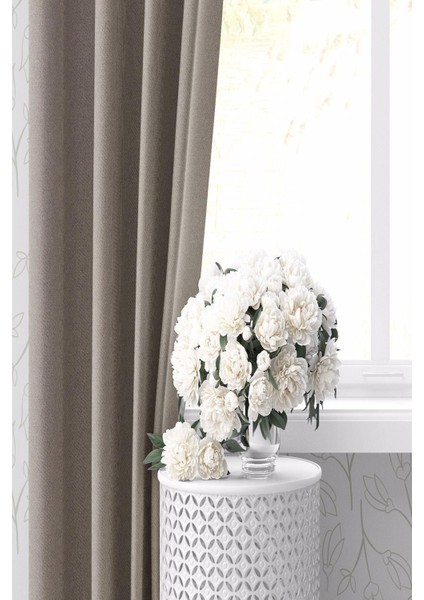 Koyu Taş Blackout Karartma Fon Perde Güneşlik Pilesiz Extraforlu Düz Dikim modelleri