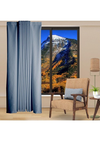 Indigo Blackout Karartma Fon Perde Güneşlik Pilesiz Extraforlu Düz Dikim modelleri