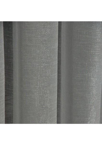 Gümüş Simli Keten Tül Perde Yüksek Kalite Seyrek Pile 1'e 2 Pile indirimleri