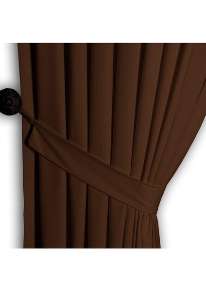 Açık Kahve Ada Fon Perde Normal Pile 1'e 2,5 Pile modelleri