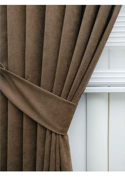 Açık Kahve Ada Fon Perde Normal Pile 1'e 2,5 Pile indirimleri