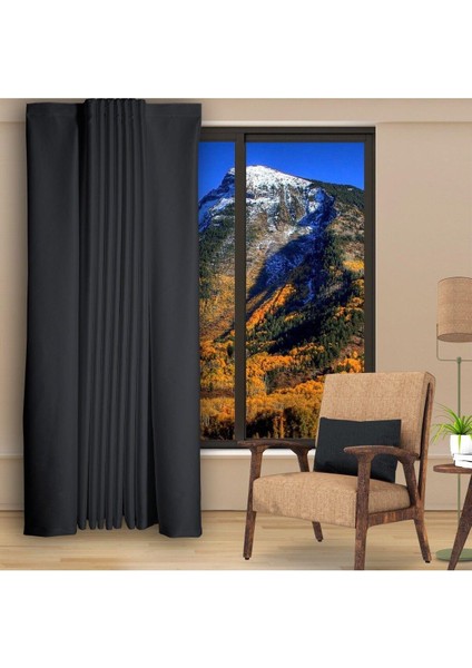 Koyu Gri Blackout Karartma Fon Perde Güneşlik Pilesiz Extraforlu Düz Dikim indirimleri