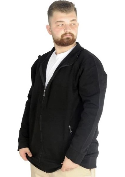 Buyuk Beden Erkek Hırka Fermuarlı Stell Dik Yaka 20571 Siyah fırsatları