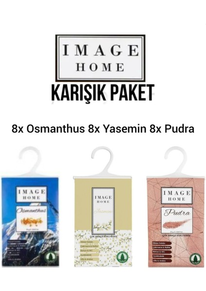24 Lü Karışık Koku Kesesi, Yasemin Osmanthus Pudra Askılık Ayakkabılık Koku Giderici