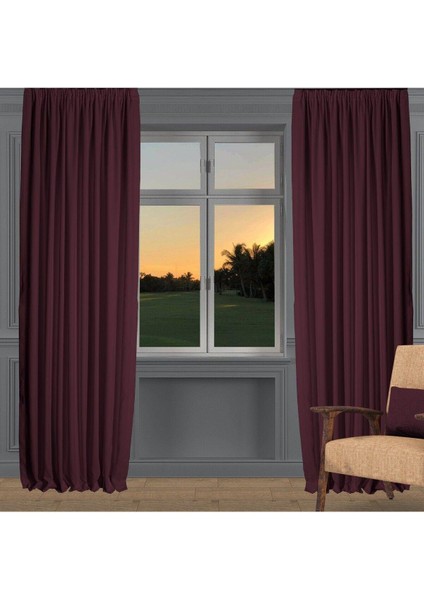 Mürdüm Ada Fon Perde Pilesiz Extraforlu Düz Dikim Büzgü Pile fiyatları