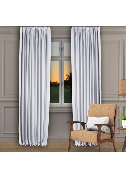 Beyaz Ada Fon Perde Sık Pile 1'e 3 Pile fiyatları