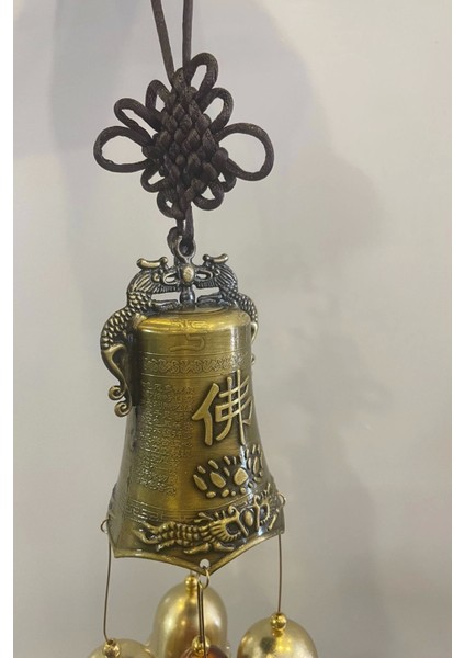 Deprem Zili Çanı Duvar Rüzgar Çanı Zili Feng Shui Ejderha Yılı Metal Borulu Budha Buda Ejderha Çift Balıkobjeli