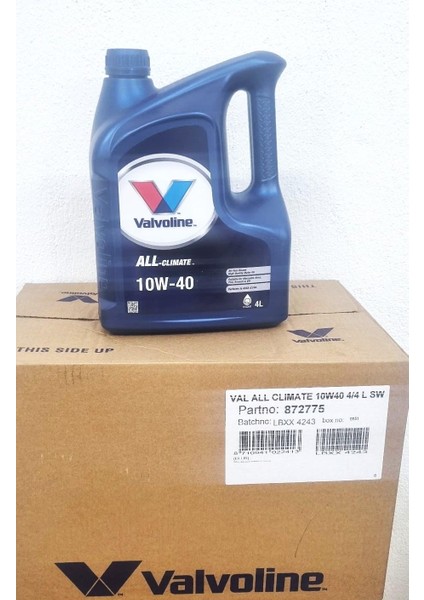 Valvolıne All Clımate 10W-40 4 Lt ( Üretim Yılı 2023 )