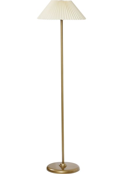 151-200 Noa Conic Eskime Mat Gold Metal Lambader - Krem Kırma