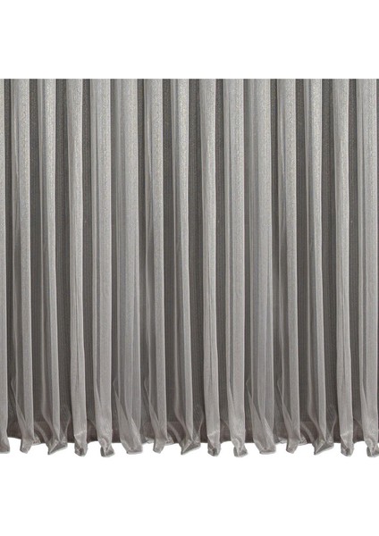 Gold Simli Ince Çizgili Tül Perde Sık Pile 1'e 3 Pile fırsatları